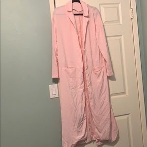 Pink duster light coat